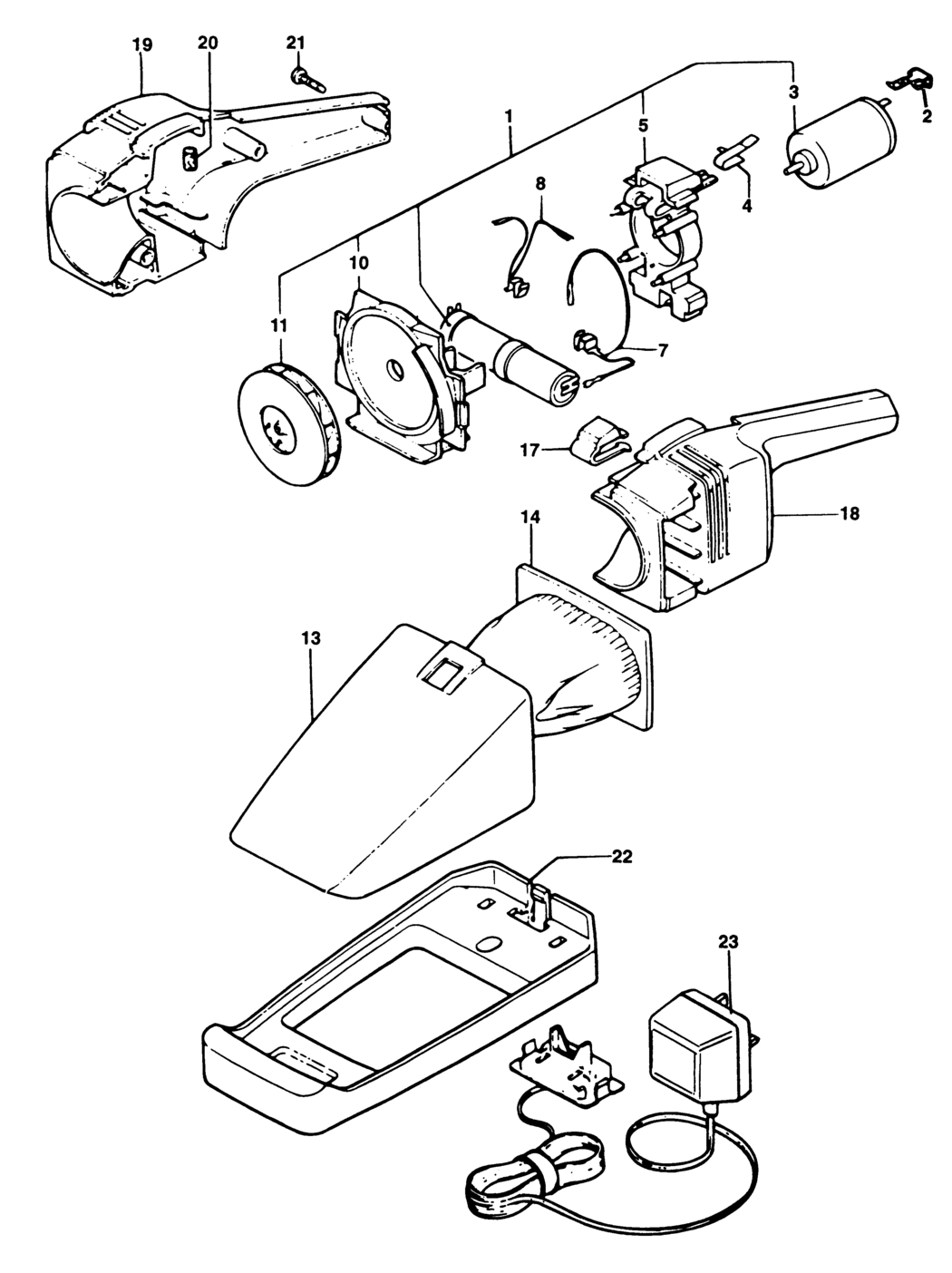 Black & Decker HC85 Type 1 Dustbuster Spare Parts