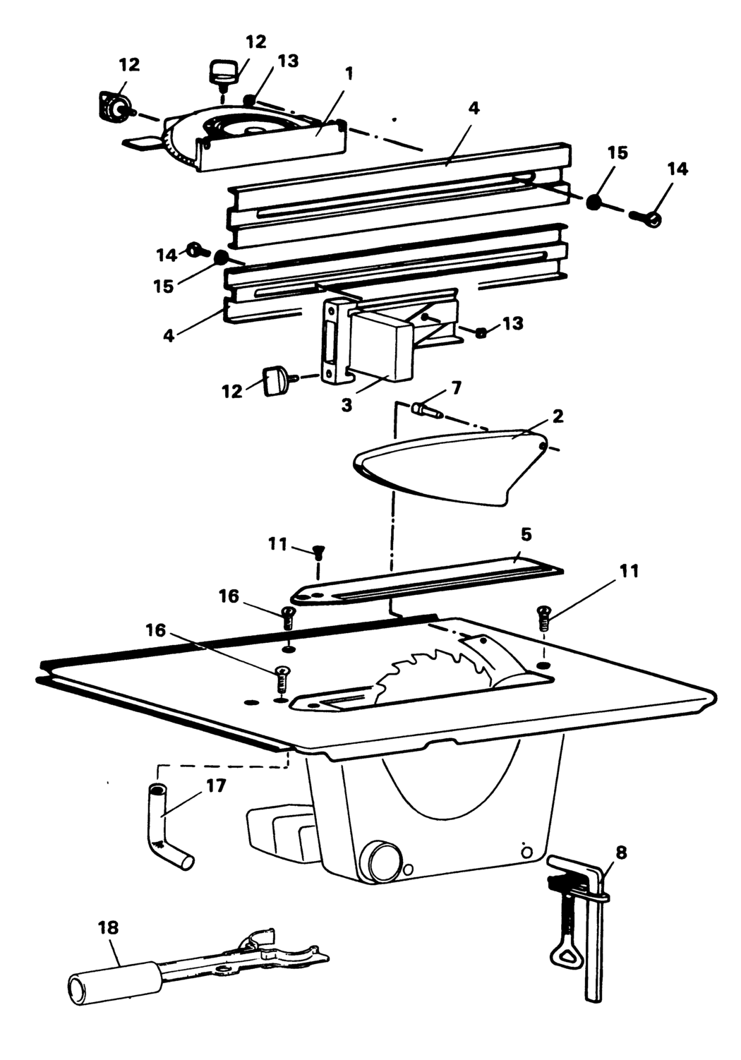 Black & Decker A5640 Type 1 Saw Table Spare Parts