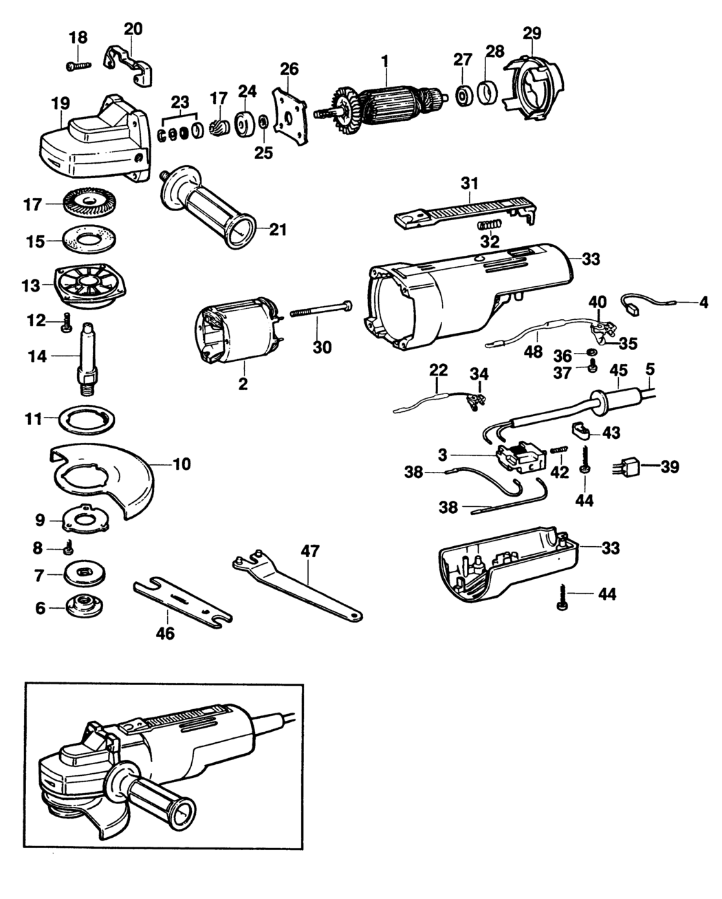Black & Decker BD10 Type 1 Sander/grinder Spare Parts