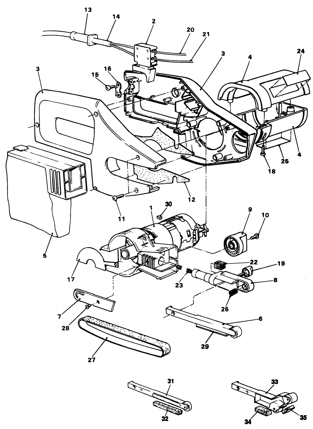 Black & Decker BD280 Type 1 Powerfile Spare Parts