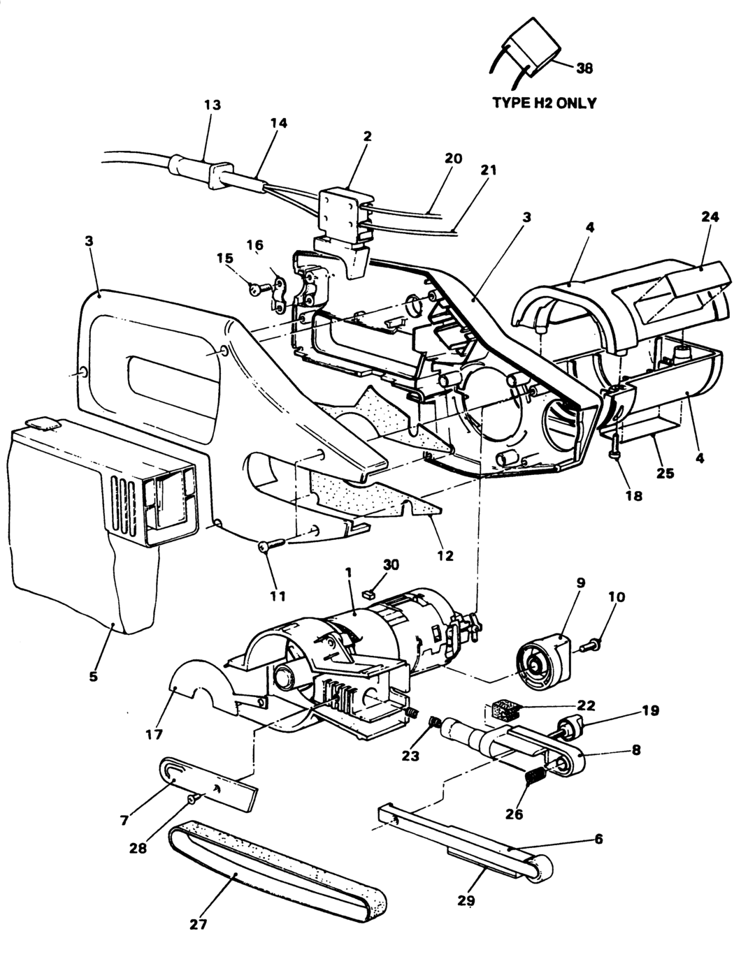 Black & Decker BD290 Type 1 Powerfile Spare Parts