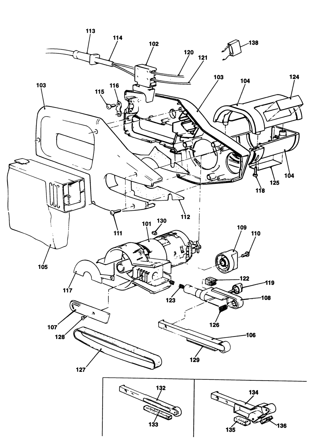 Black & Decker KA290 Type 1 Powerfile Spare Parts