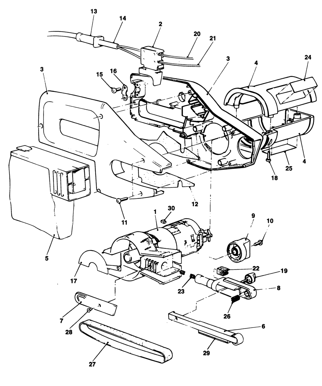 Black & Decker SPEC290 Type 1 Powerfile Spare Parts