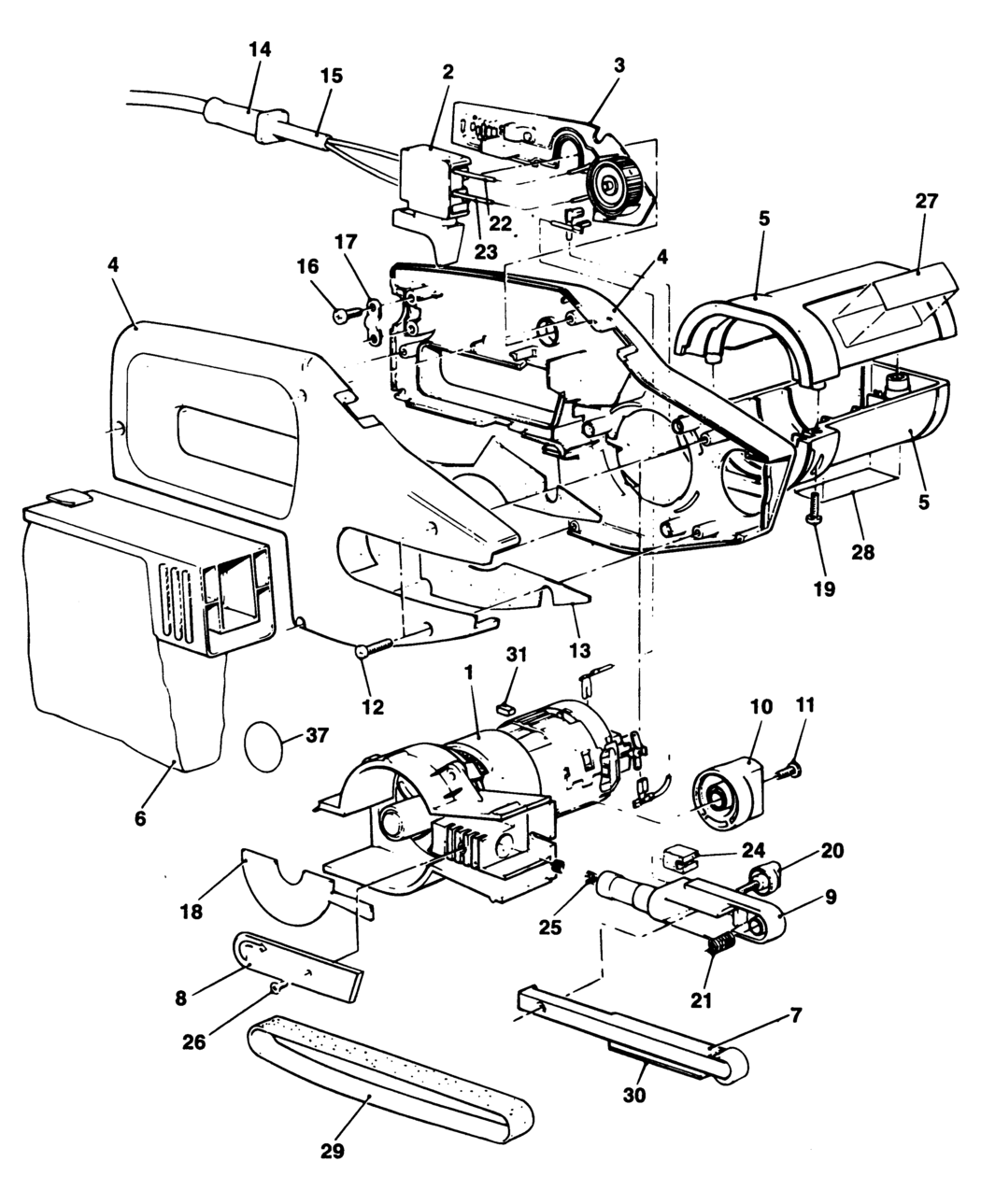 Black & Decker SPEC292E Type 1 Powerfile Spare Parts