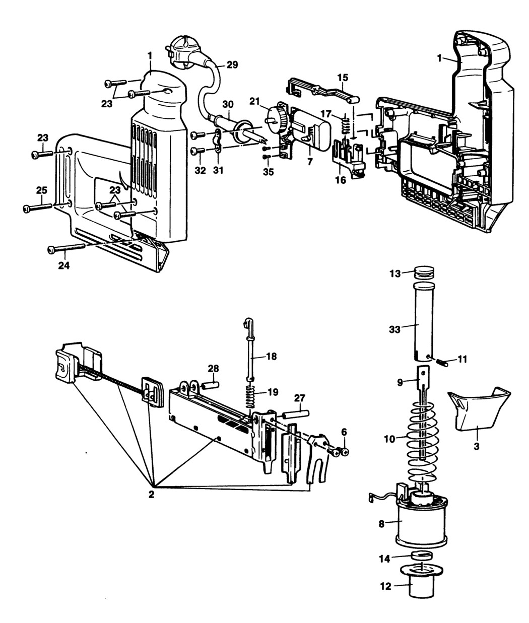 Black & Decker BD428 Type 1 Tacker Spare Parts