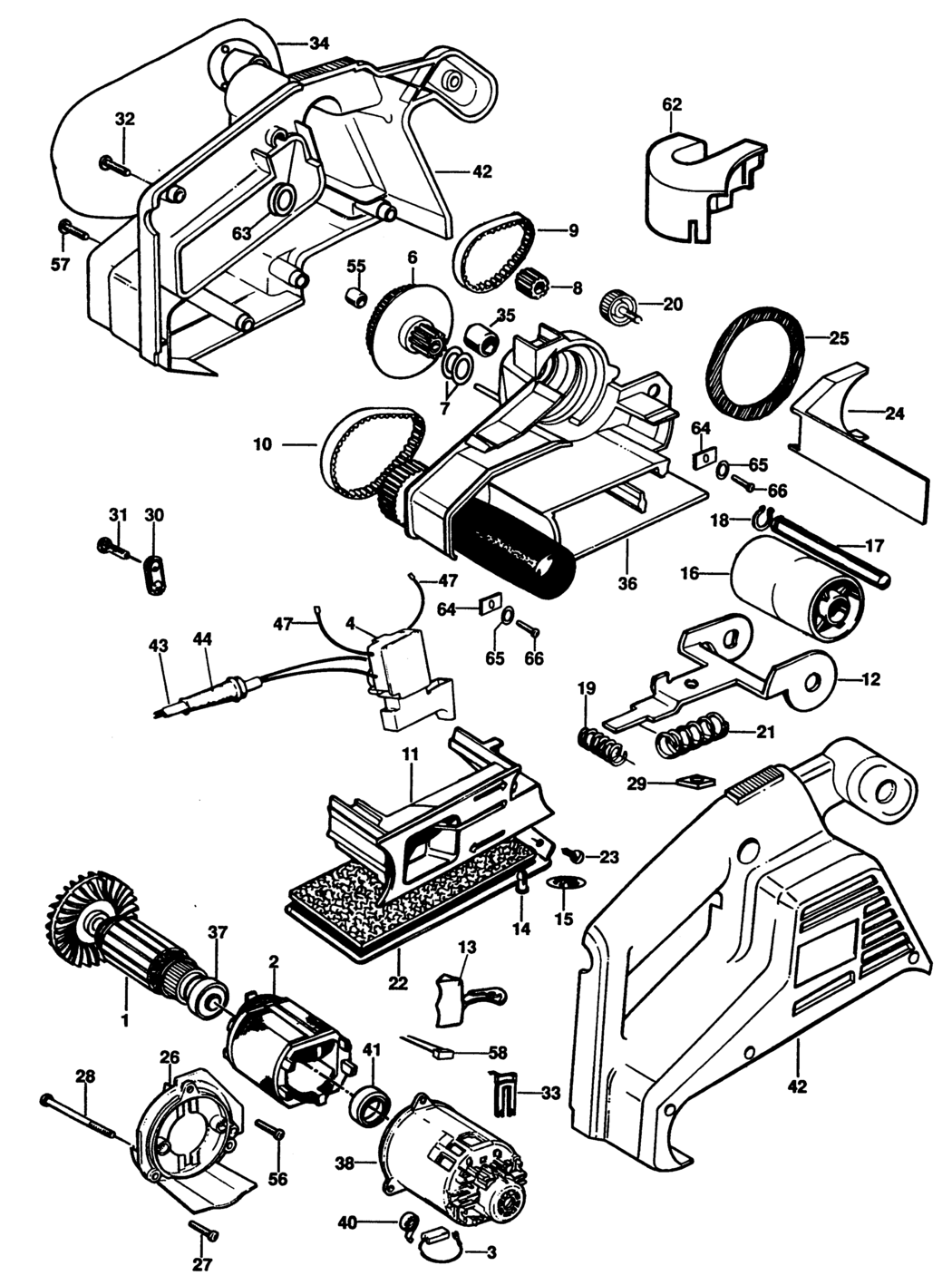 Black & Decker BD75 Type 1 Belt Sander Spare Parts