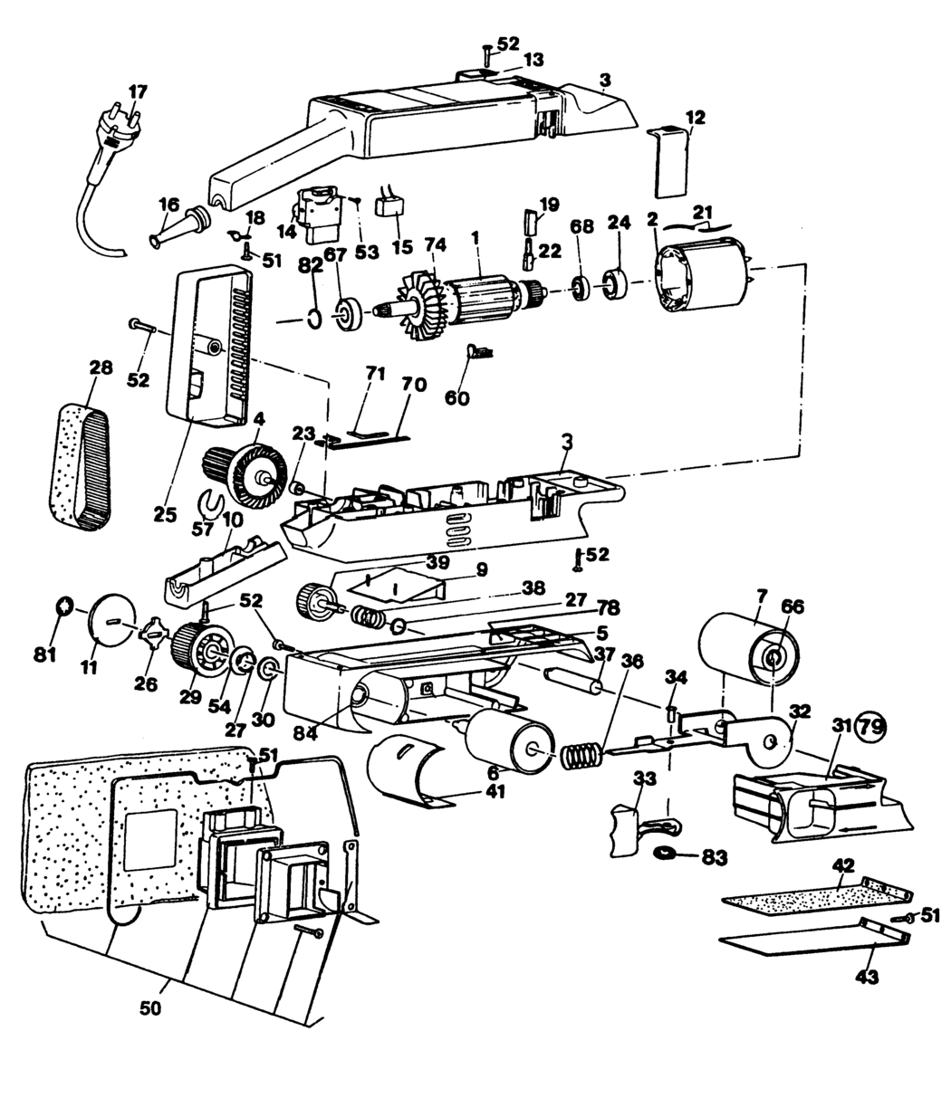 Black & Decker BD85 Type 1 Belt Sander Spare Parts