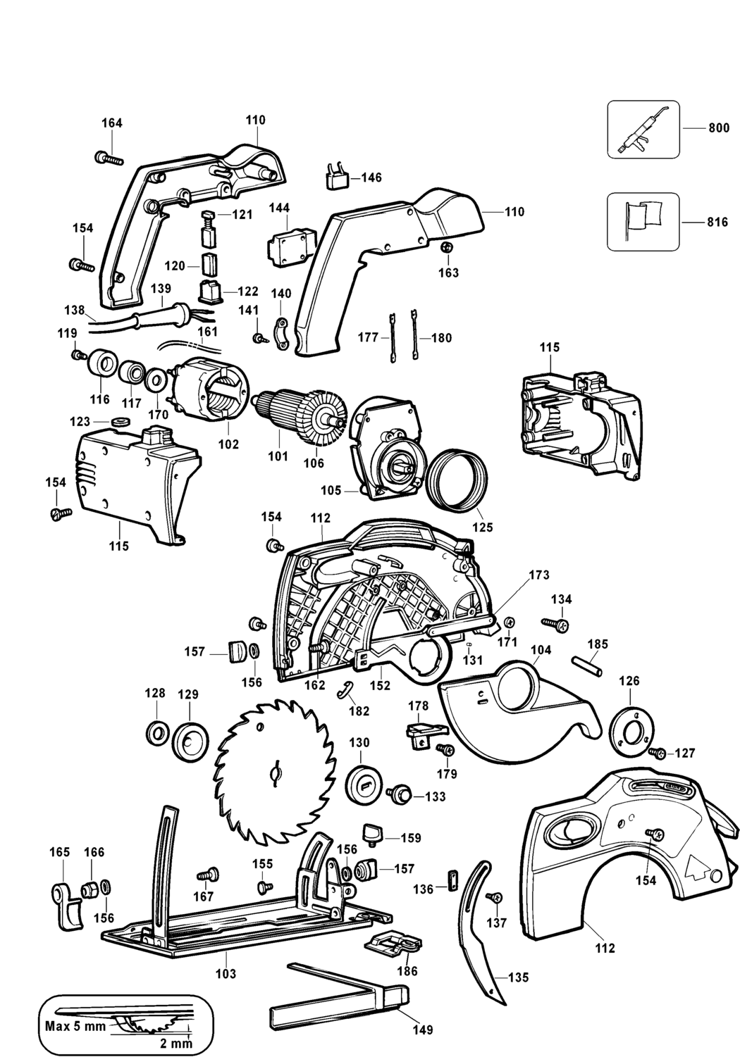 Black & Decker 374456N Type 1 Circular Saw Spare Parts