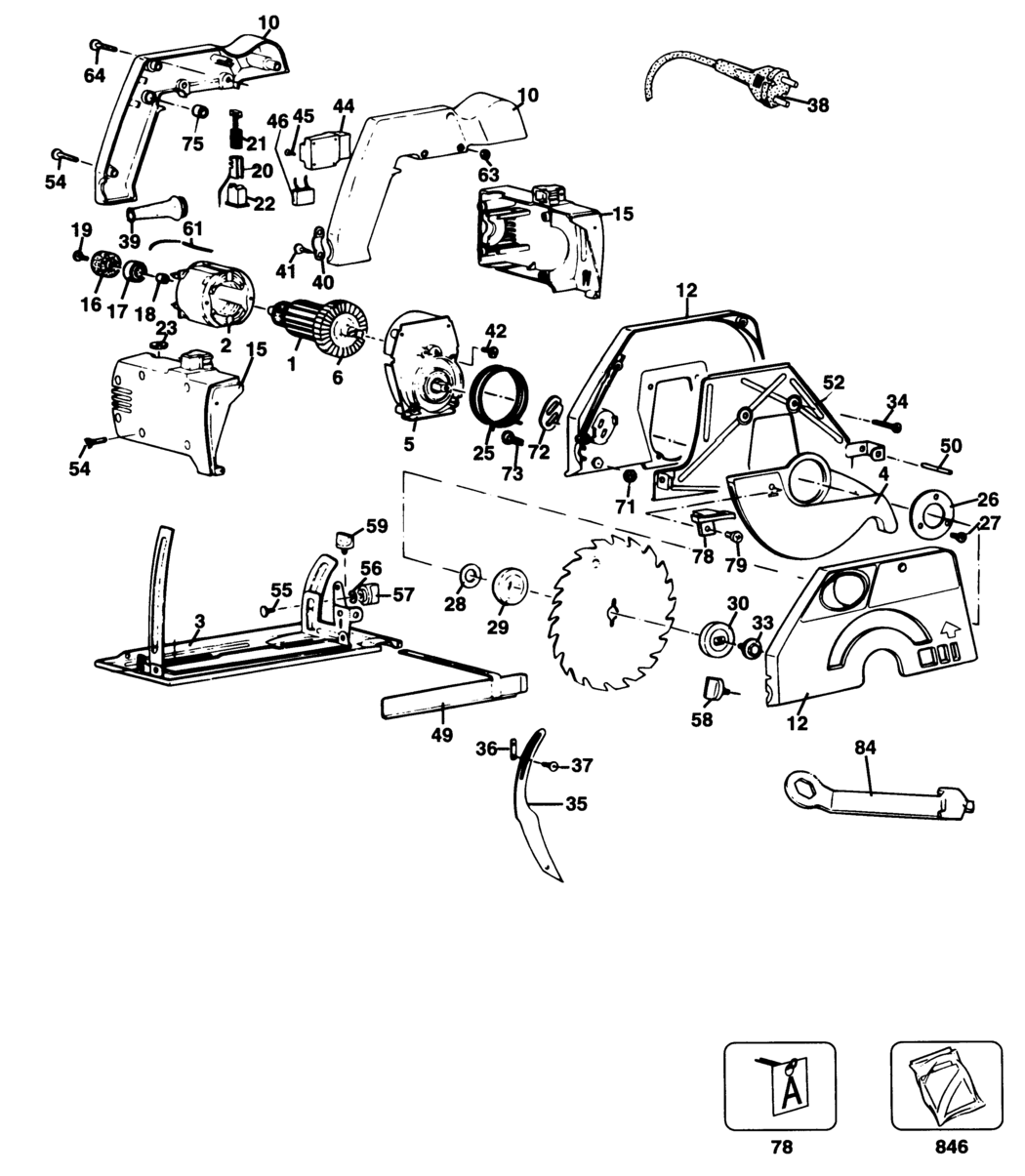 Black & Decker BD227 Type 1 Circ. Saw Spare Parts