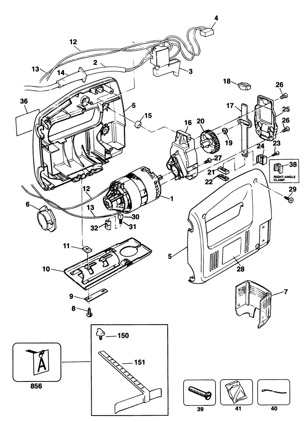 Black & Decker BD530 Type 1 Jigsaw Spare Parts