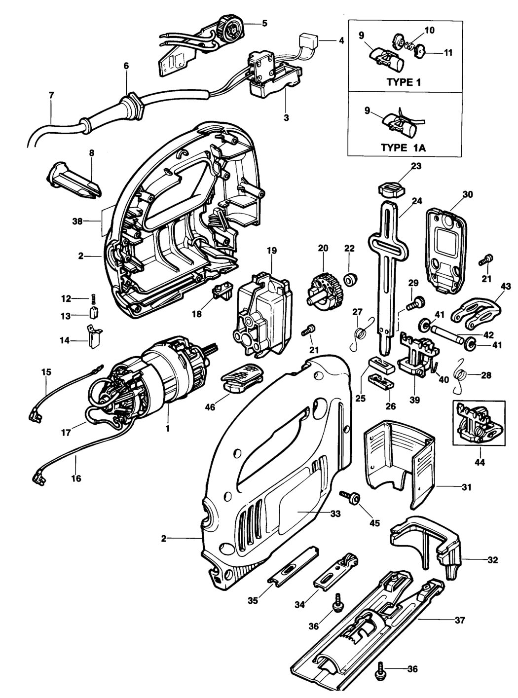 Black & Decker KS631 Type 1 Jigsaw Spare Parts