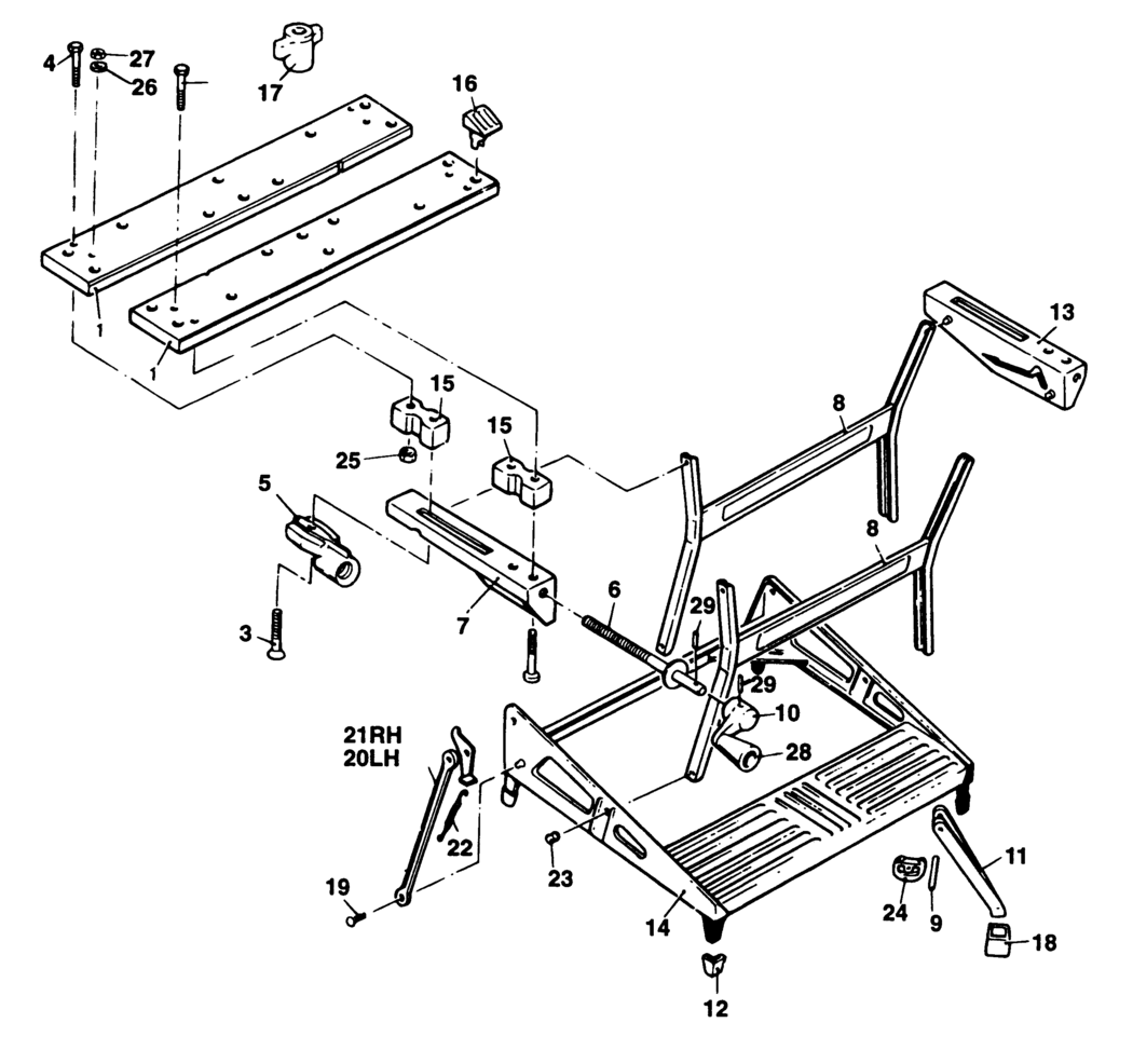 Black & Decker WM536 Type 1 Workmate Spare Parts