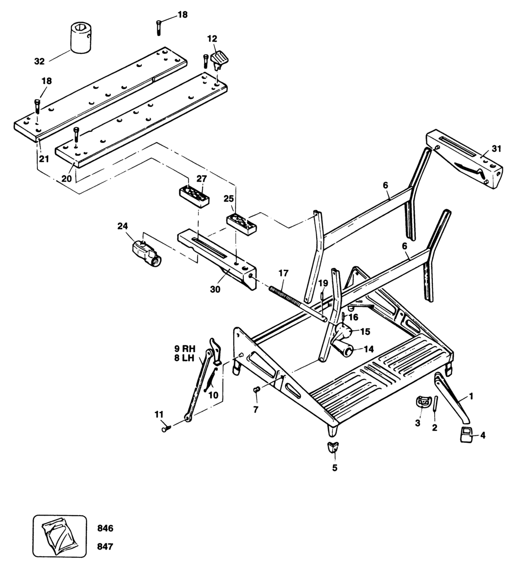 Black & Decker X40001 Type 1 Workmate Spare Parts