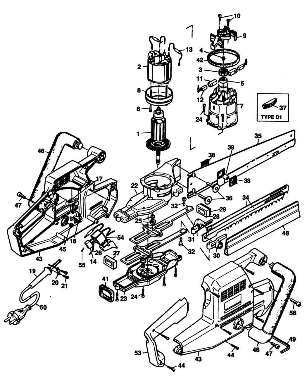 Black & Decker 3900 Type 1 Universal Saw Spare Parts