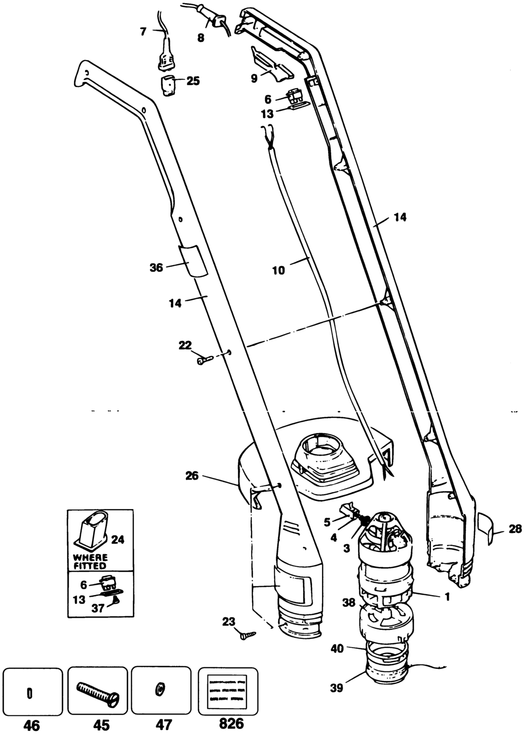 Black & Decker GL110 Type 1 String Trimmer Spare Parts