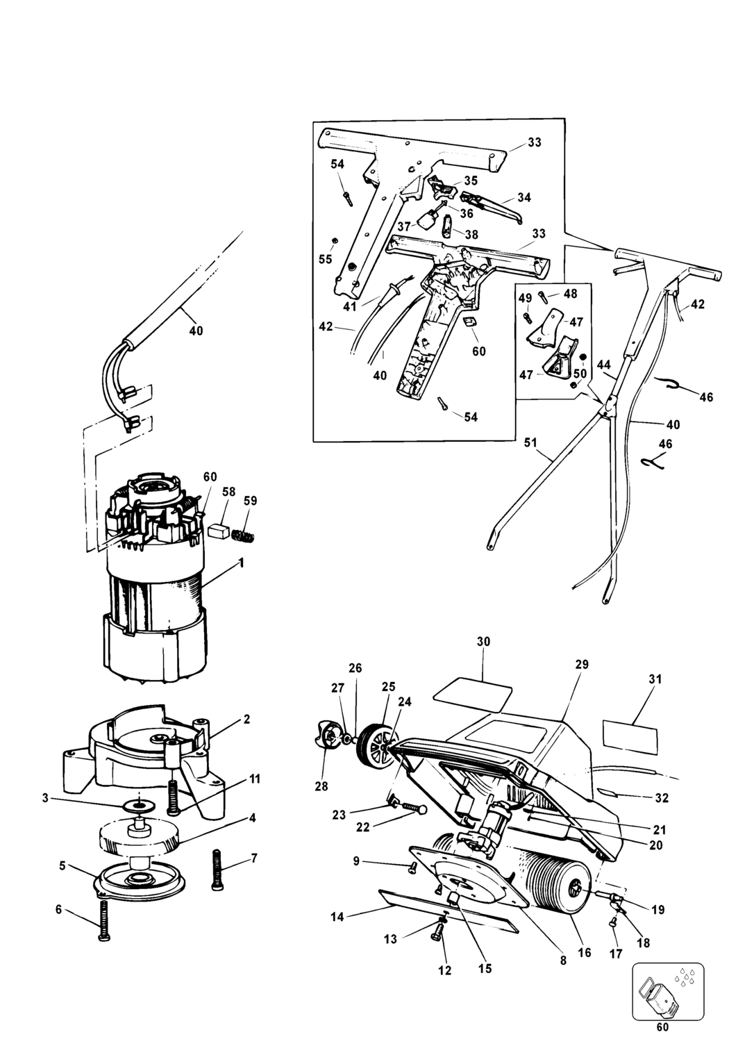 Black & Decker GR102 Type 1 Rotary Mower Spare Parts