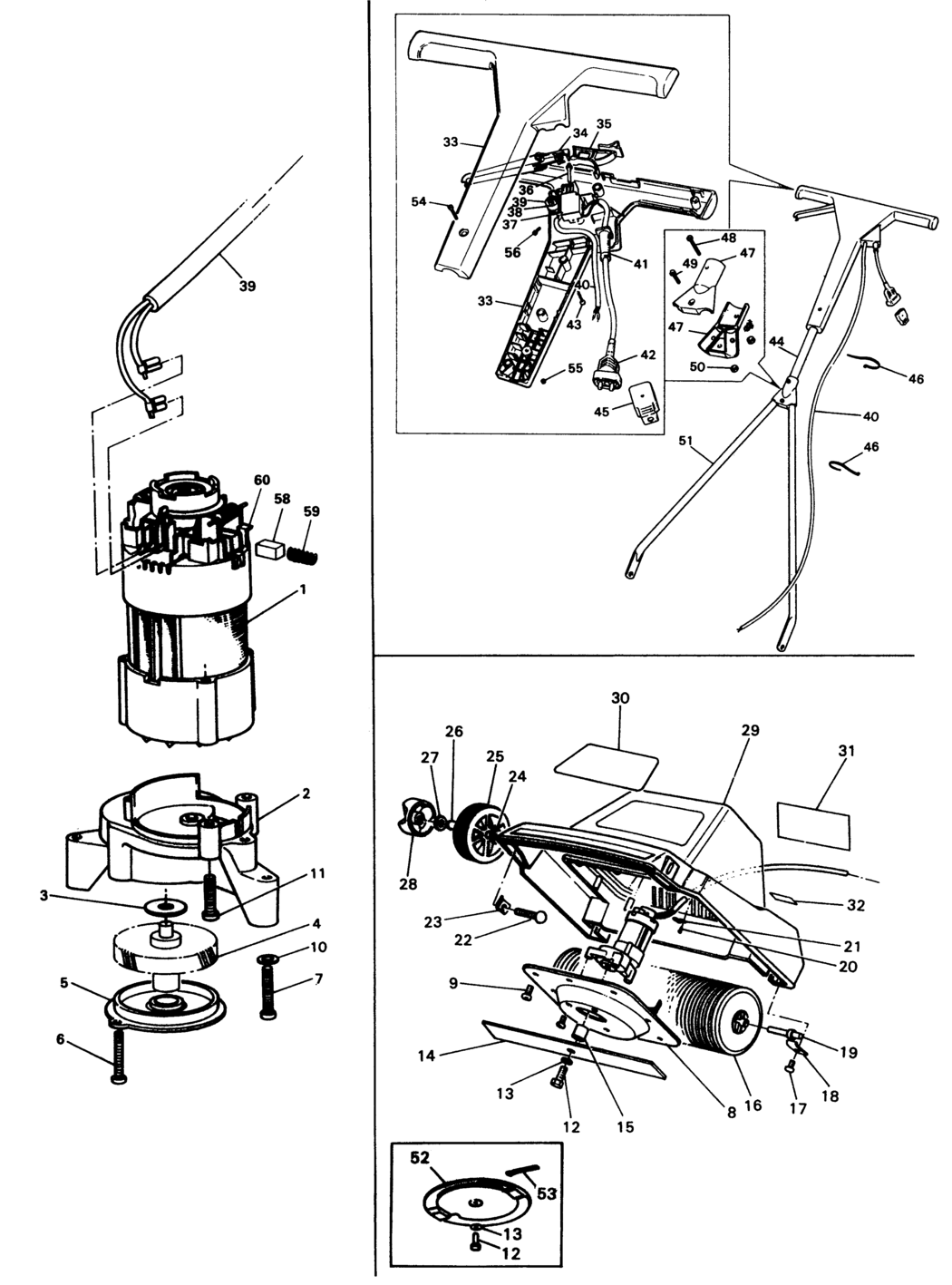 Black & Decker RS1 Type 1 Rotary Mower Spare Parts