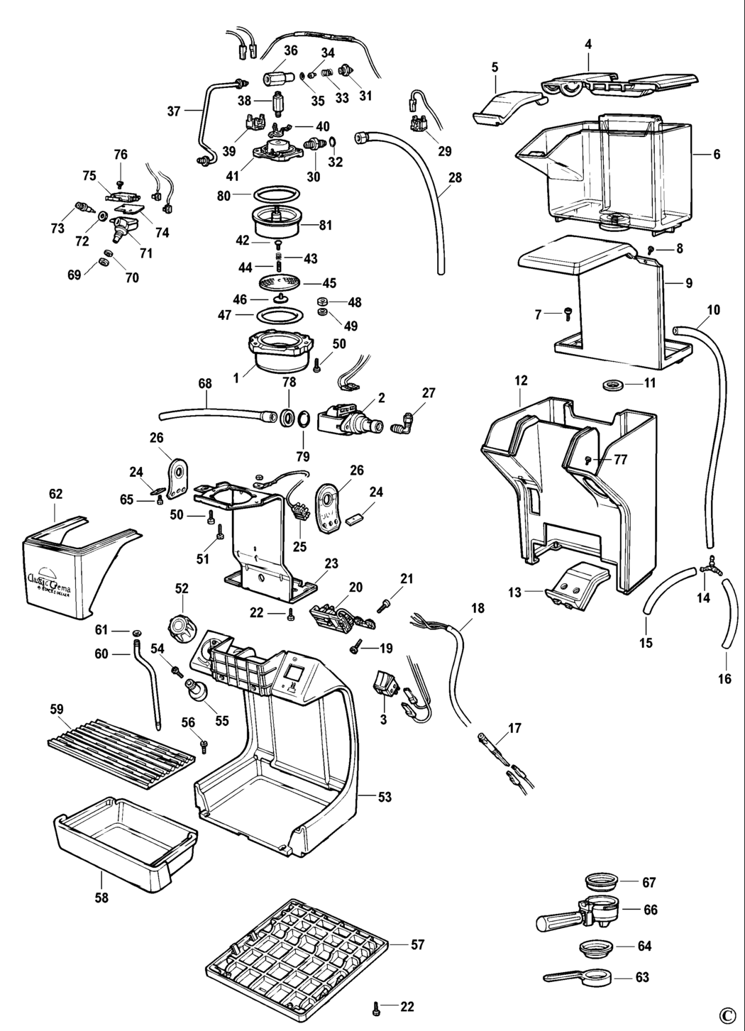 Black & Decker EM3 Type 1 Coffeemaker Spare Parts