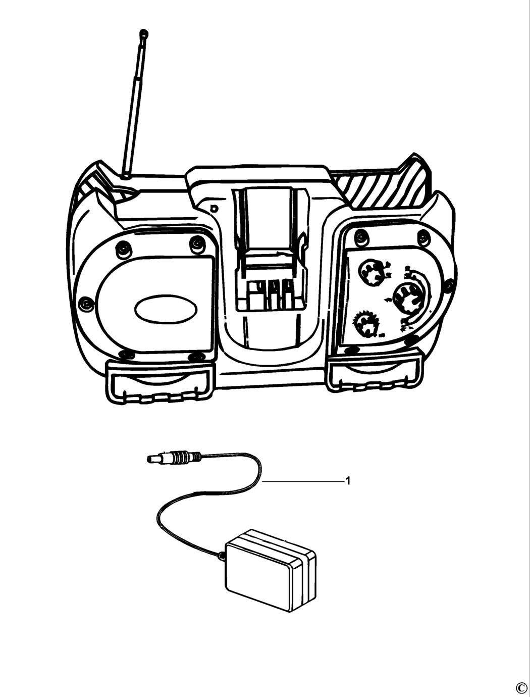 Black & Decker R123F2 Type 1 Site Radio Spare Parts