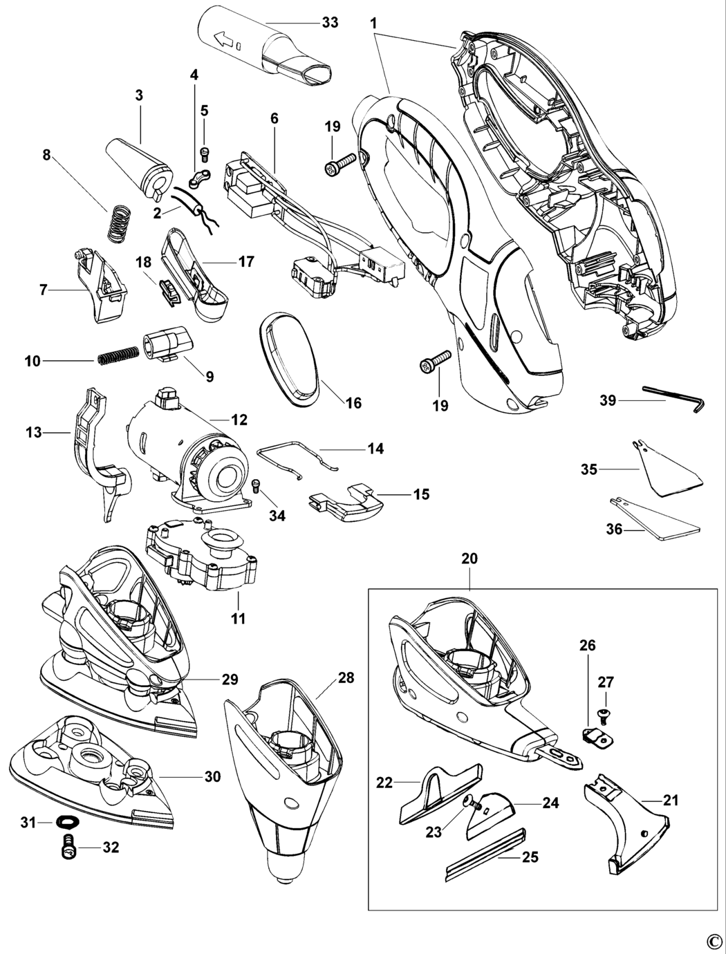 Black & Decker MT3000K Type 1 Wallpaper Stripper Spare Parts