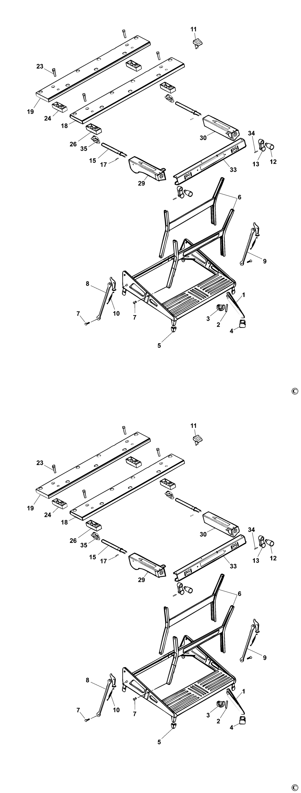 Black & Decker WM225 Type 3 Workmate Spare Parts