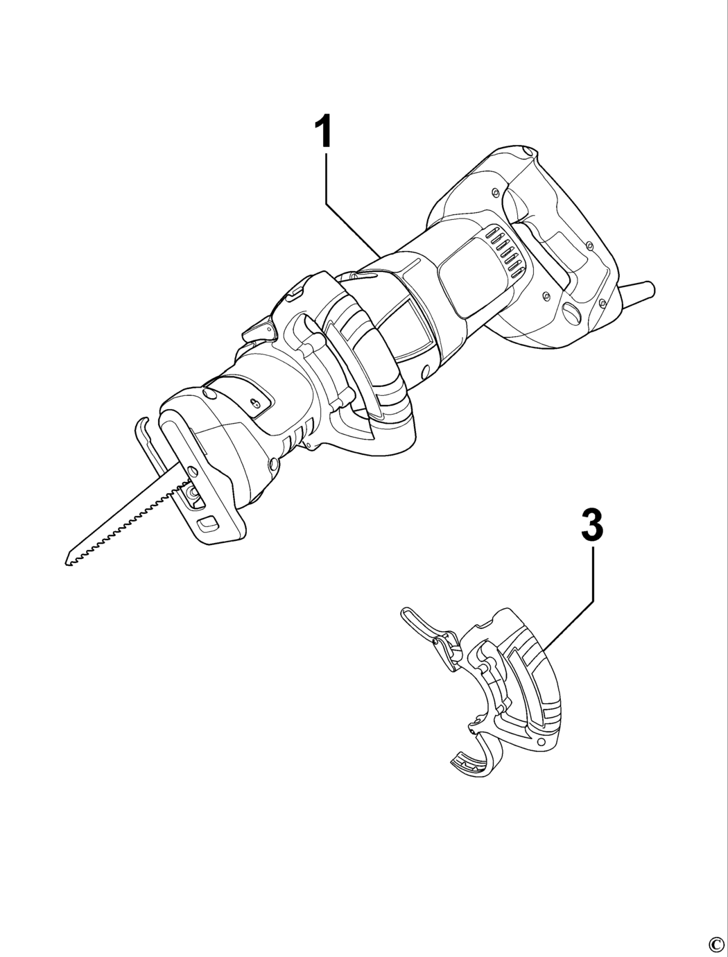 Black & Decker RS1050E(K) Type 1 Reciprocating Saw Spare Parts