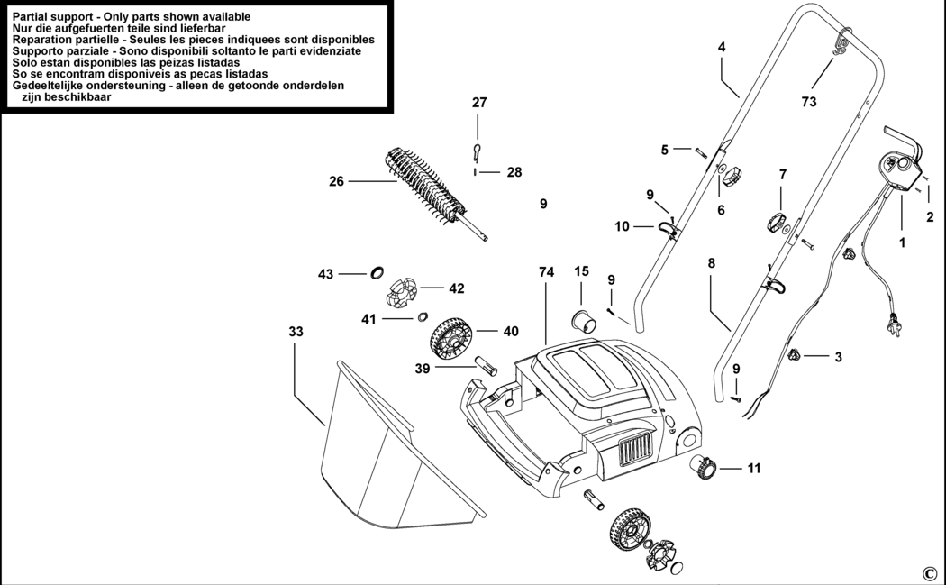 Black & Decker GD300 Type 1 Lawnraker Spare Parts