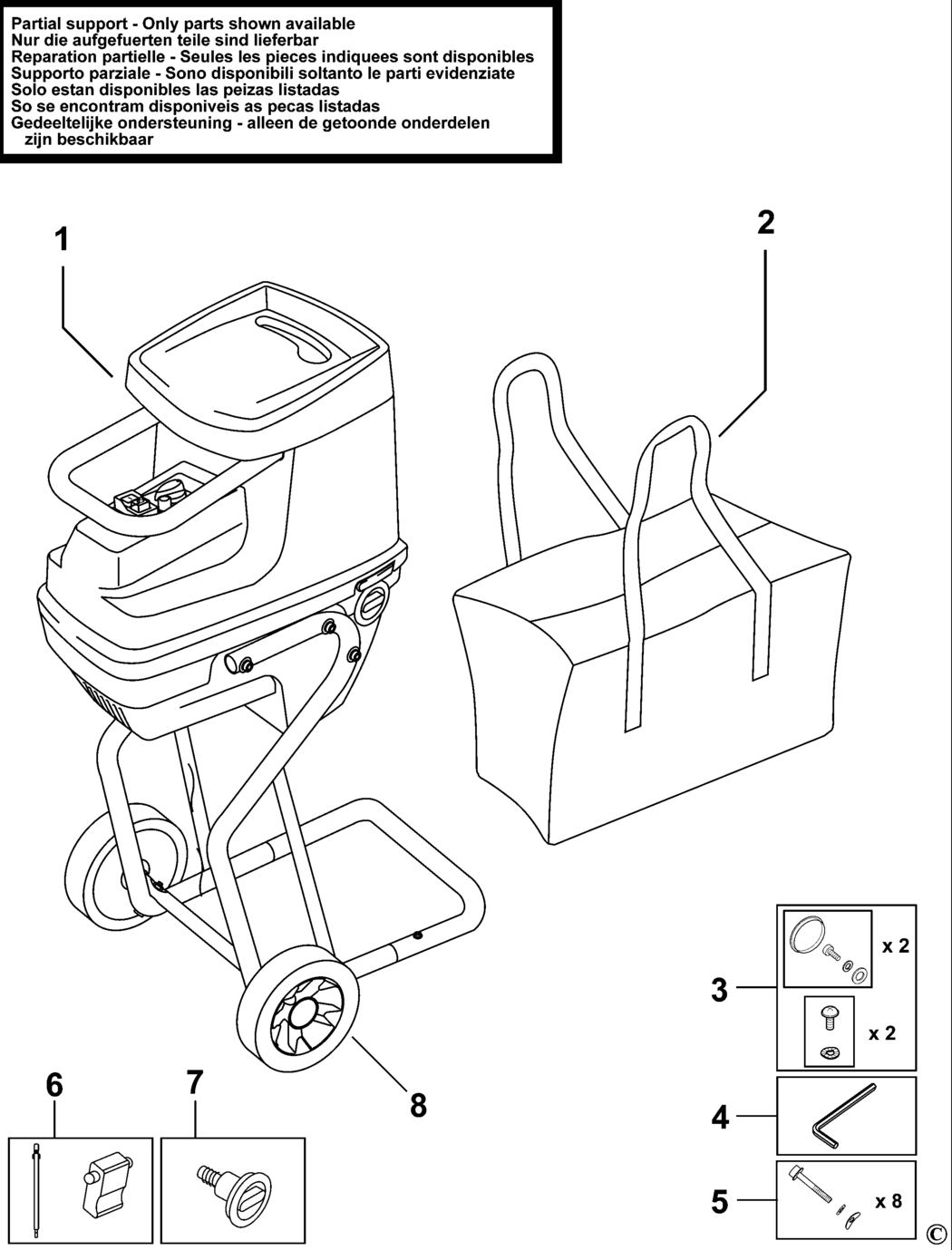 Black & Decker GS2400 Type 1 Garden Shredder Spare Parts