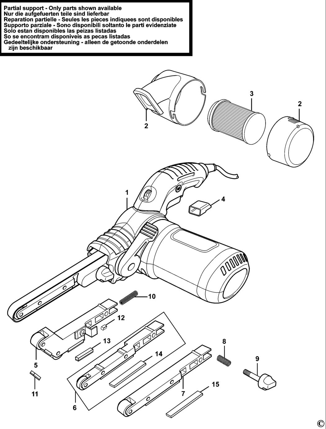 Black & Decker KA902E Type 1 Powerfile Spare Parts