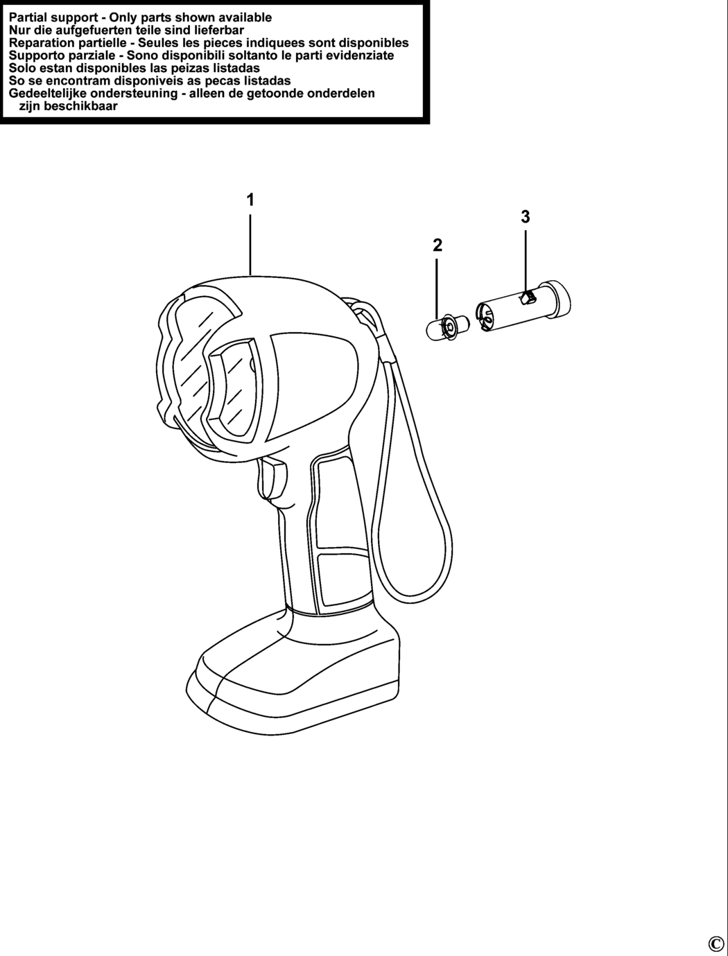 Black & Decker FSL12 Type H2 Torch Spare Parts