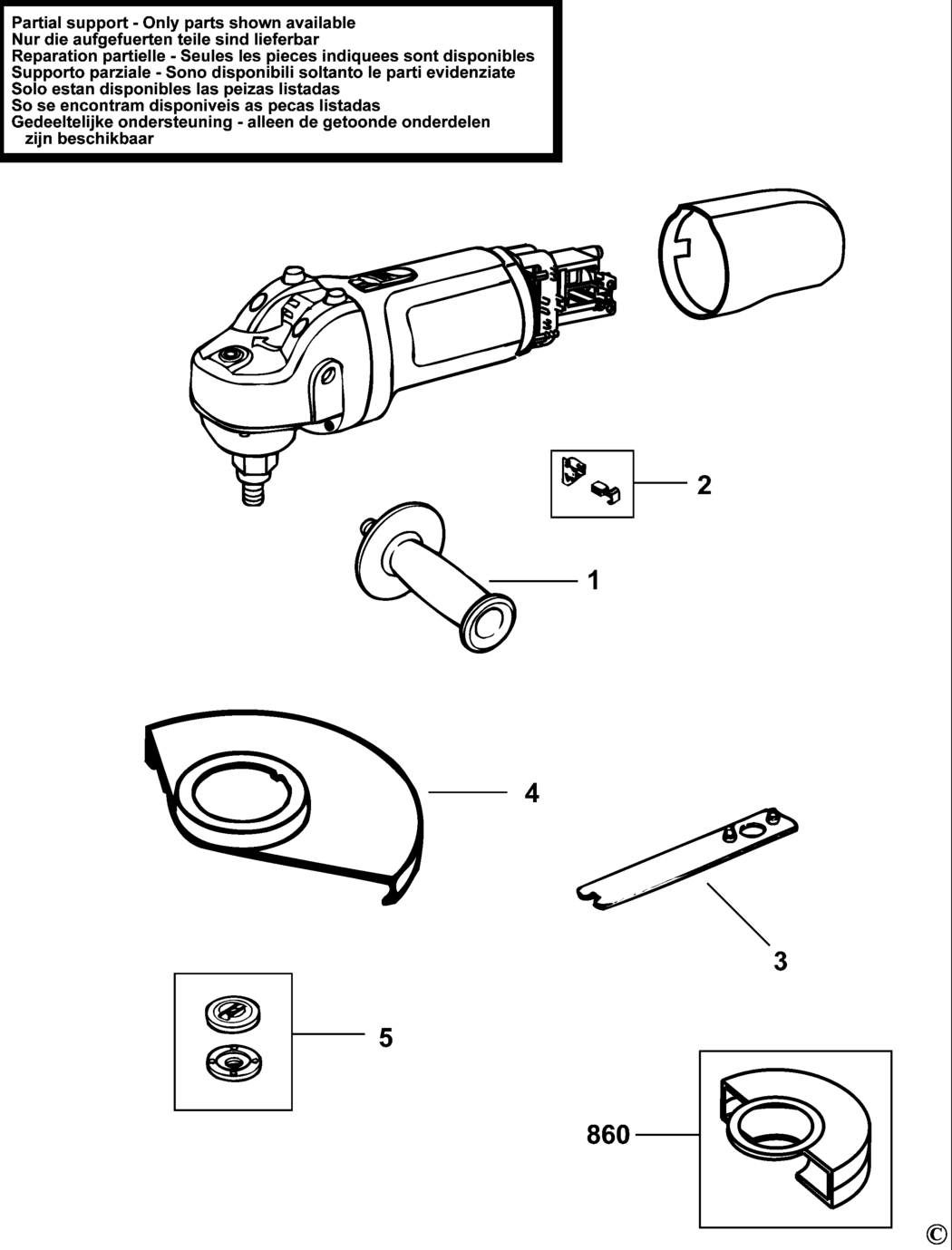 Black & Decker KG915 Type 3 Small Angle Grinder Spare Parts