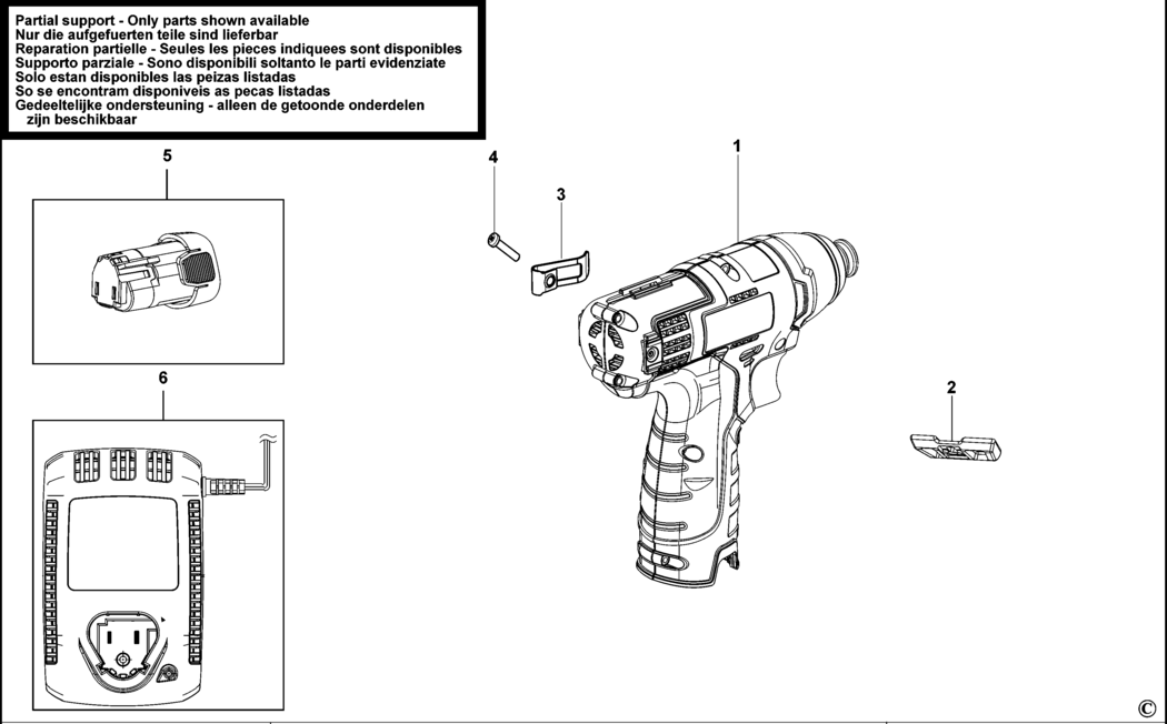 Black & Decker HPL10IMKB Type H1 Impact Driver Spare Parts