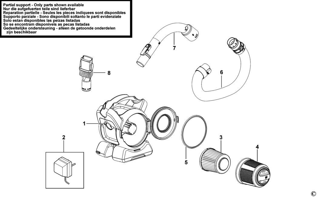 Black & Decker PD1202N Type 1 Dustbuster Spare Parts