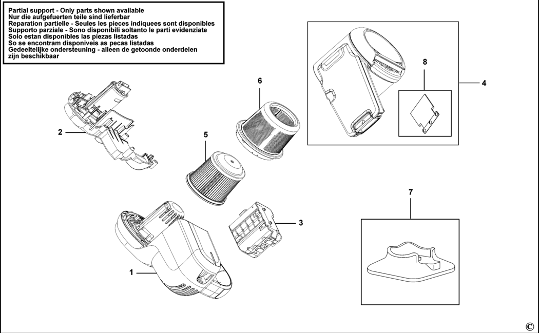 Black & Decker PV1420L Type 1 Dustbuster Spare Parts