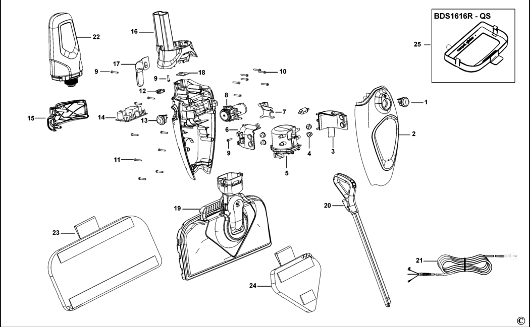 Black & Decker FSM1616 Type 1 Steam Mop Spare Parts