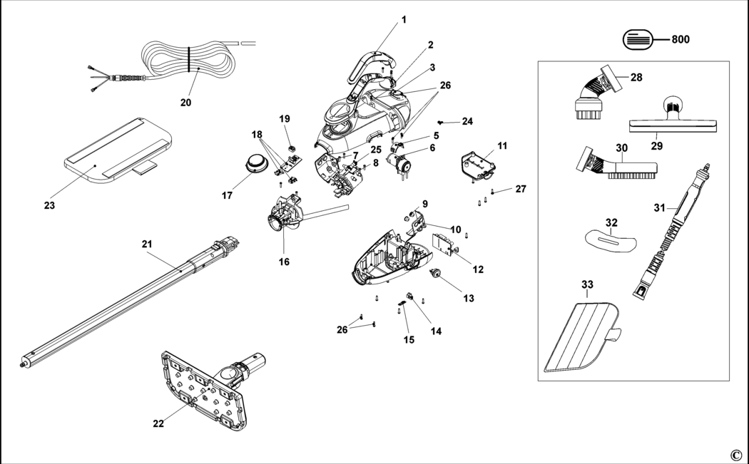 Black & Decker FSMH1300FX Type 1 Steam Mop Spare Parts