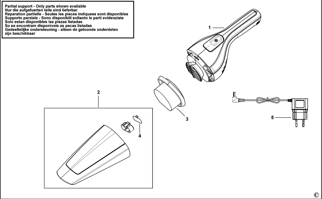 Black & Decker NVB115JL Type 1 Dustbuster Spare Parts