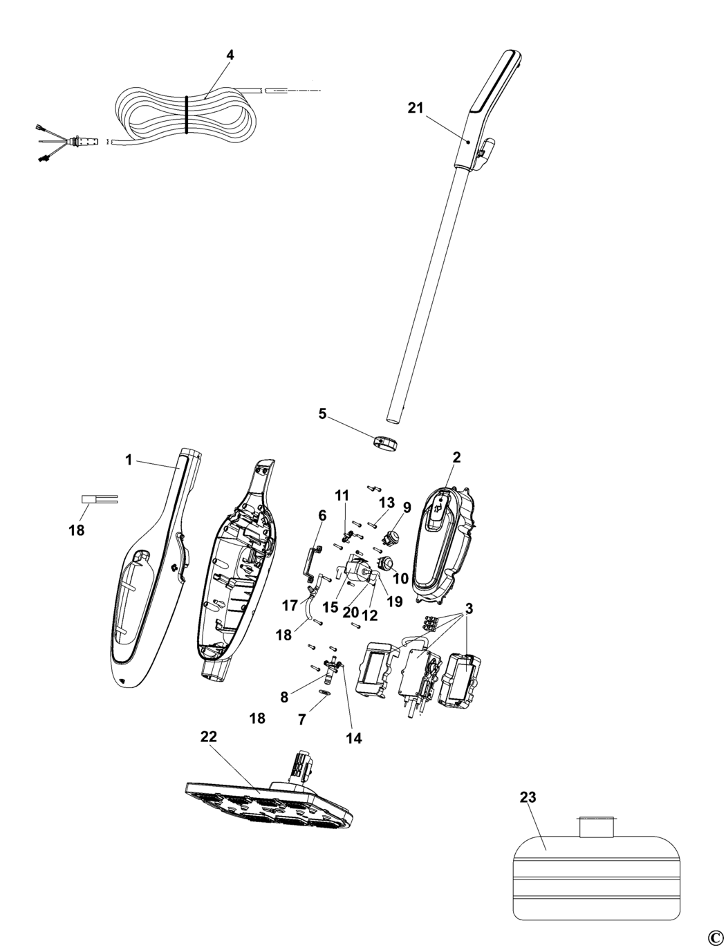 Black & Decker FSM13E1 Type 1 Steam Mop Spare Parts