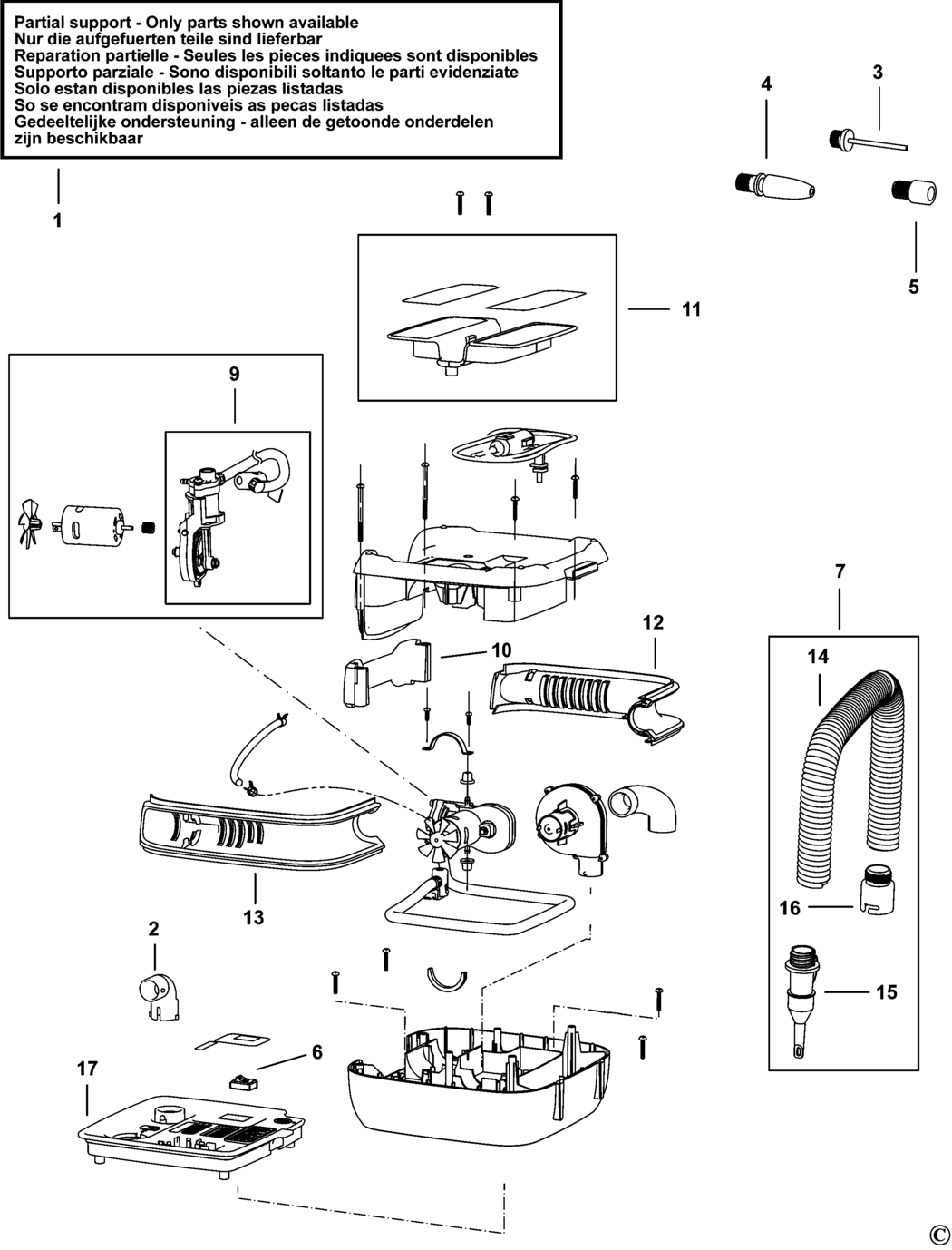 Black & Decker ASI400 Type 1 Inflator Spare Parts