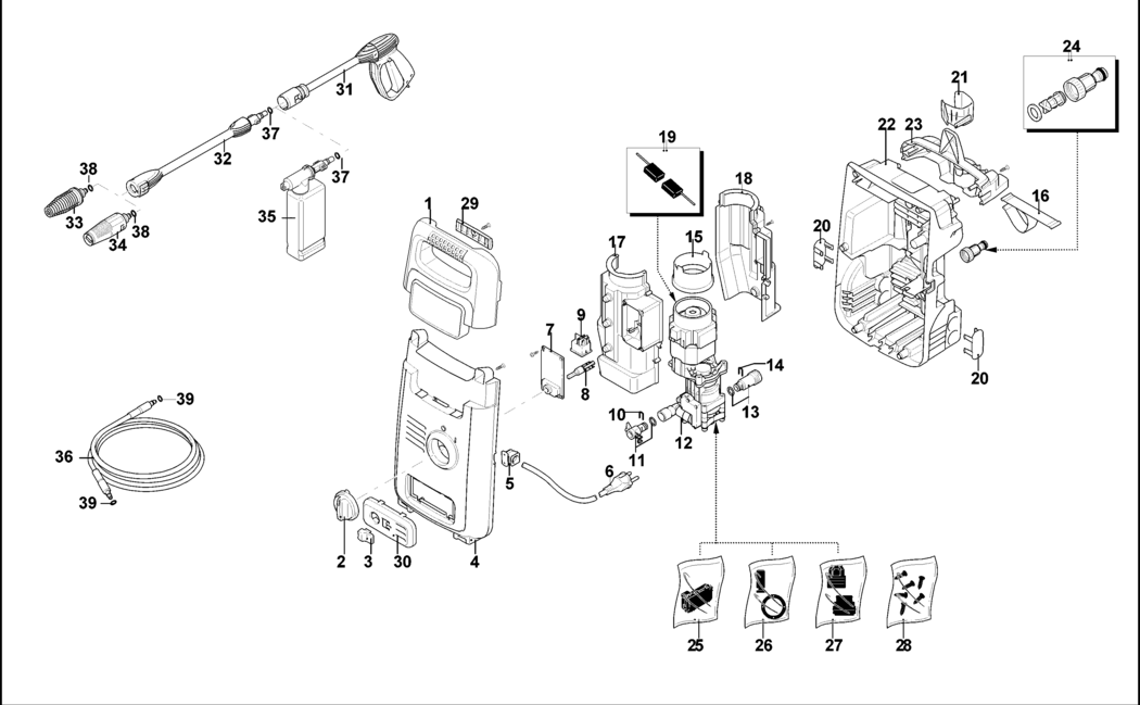 Black & Decker BXPW1300E Type 1 Pressure Washer Spare Parts