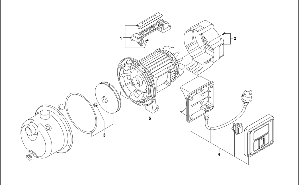 Black & Decker BXGP1100XE Type 1 Pump Spare Parts