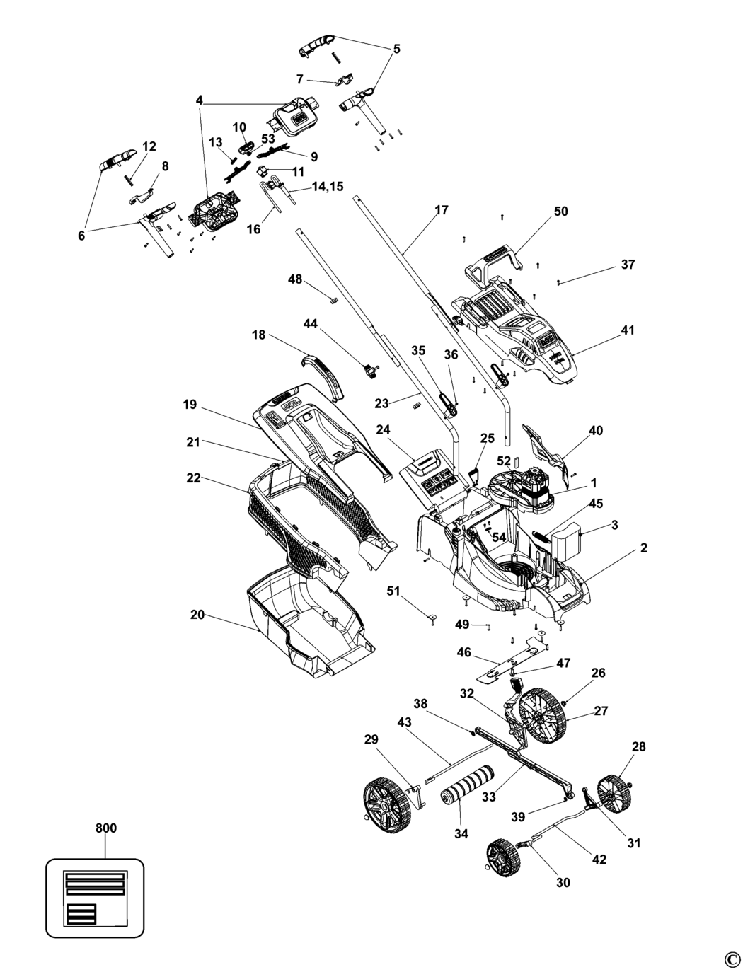 Black & Decker BEMW461BH Type 1 Mower Spare Parts