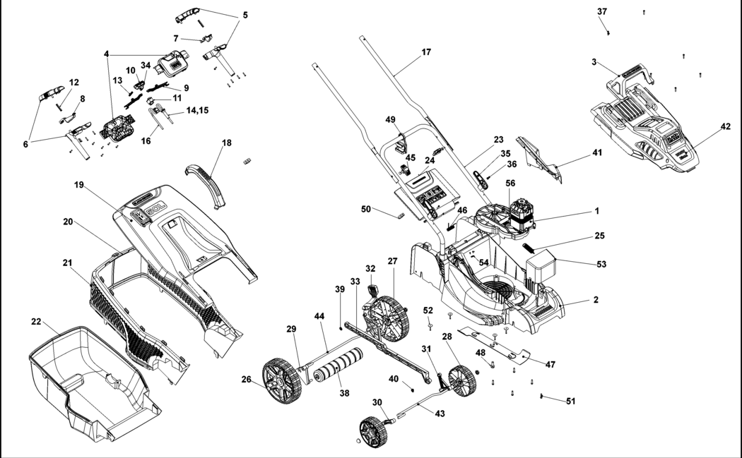 Black & Decker BEMW471BH Type 1 Mower Spare Parts