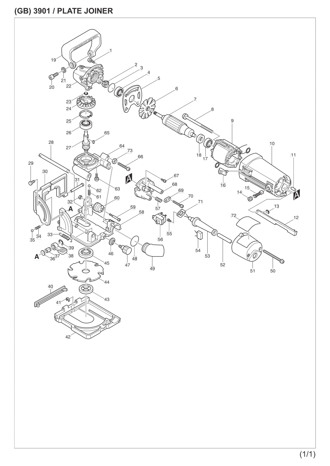 Makita 3901 Plate Joiner Spare Parts