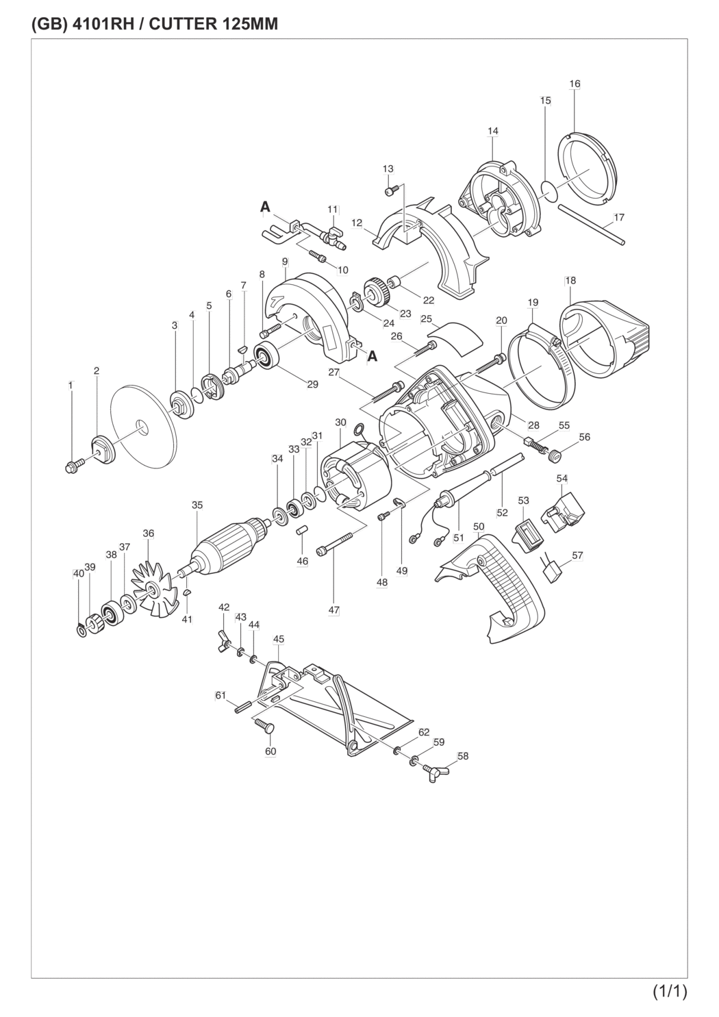 Makita 4101RH Cutter Spare Parts