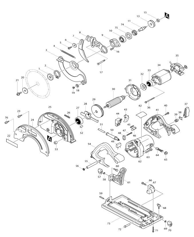 Makita 5703R Circular Saw Spare Parts