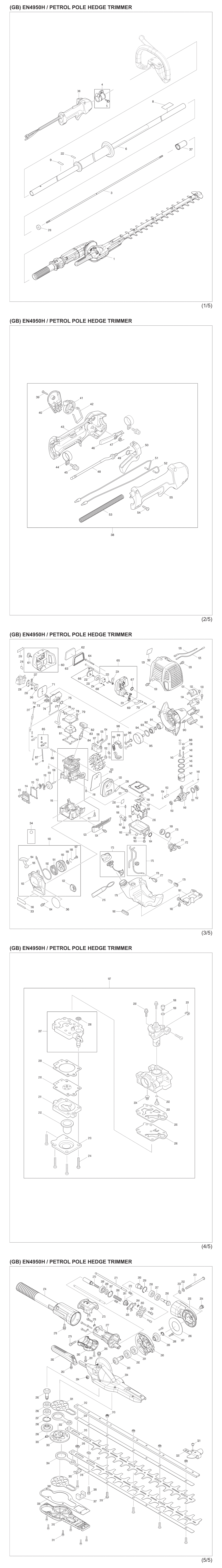 Iedereen plotseling projector Makita EN4950H Petrol Pole Hedge Trimmer Spare Parts | Miles Tool &  Machinery Centre