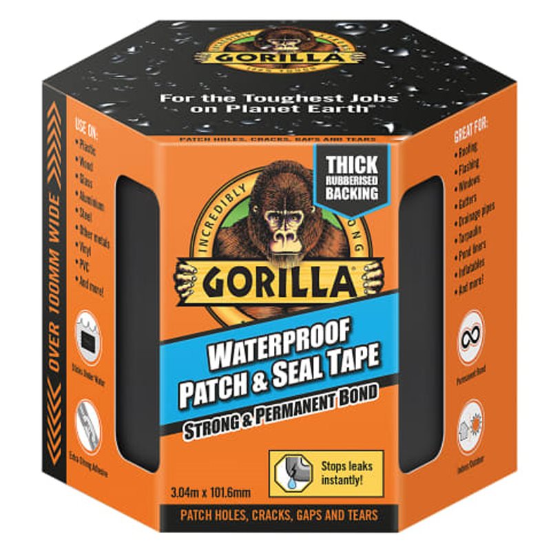 Gorilla Waterproof Patch & Seal Tape 100mm x 3m Miles Tool