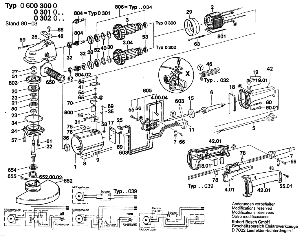 Bosch ---- / 0600300003 / EU 220 Volt Spare Parts