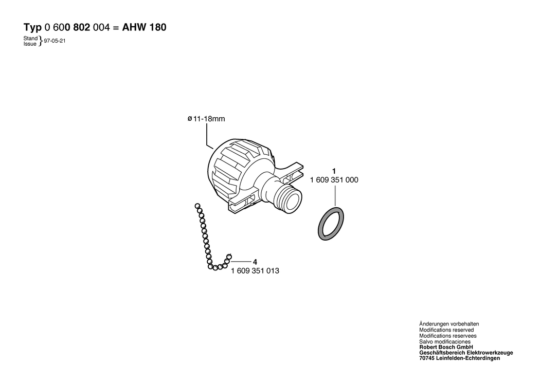 Bosch AHW 180 / 0600800004 / --- Spare Parts